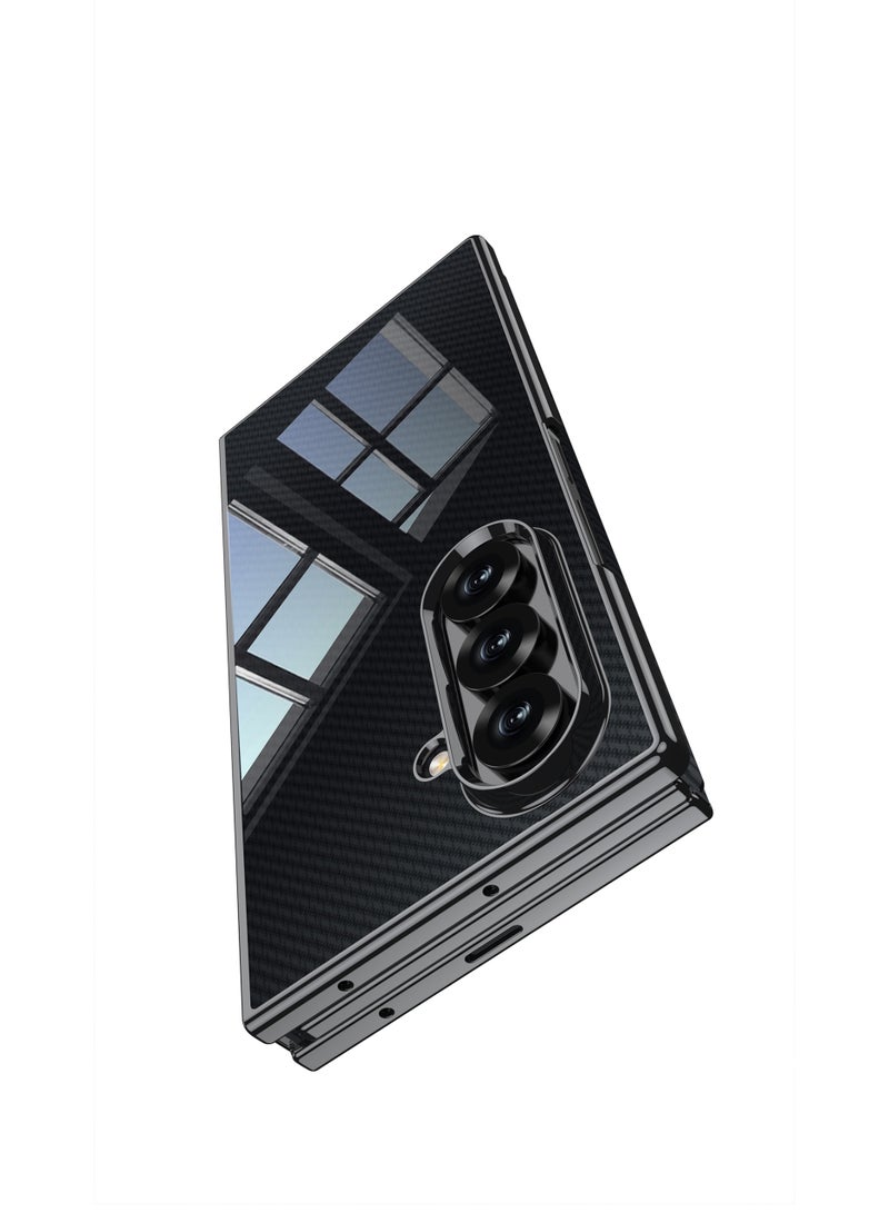 CATANES Kickstand Flip Case Plsin for Samsung Galaxy Z TriFold – Fabric Texture, Shockproof and Camera Protection, Black - Image 3